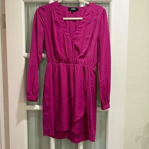 Lulu's Fuchsia Long Sleeve Dress